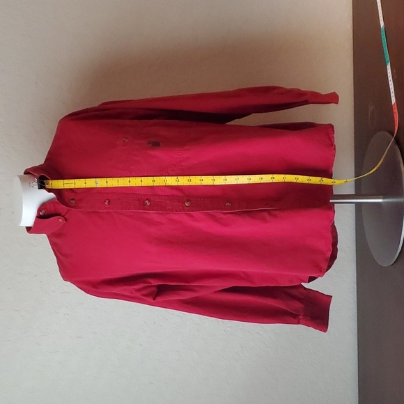 EUC. VTG. Bugle Boy Long Sleeve Button Up Shirt, L, Red - Picture 6 of 9